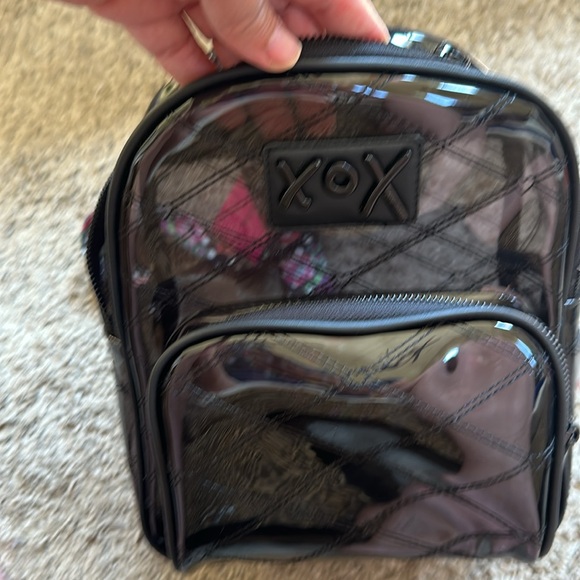 Betsy Johnson clear black backpack - Picture 1 of 9